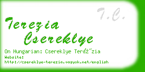 terezia csereklye business card